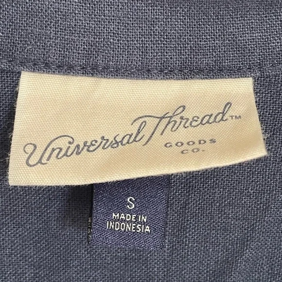 Universal Thread Linen Women's Blue Romper Flowy Comfy Summer Spring Nautical - Picture 6 of 10